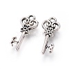 Tibetan Style Alloy Skeleton Key Pendants TIBEP-22625-AS-LF-2