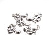 Platinum Plated Alloy Letter Pendants X-PALLOY-J718-01P-R-2