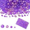 400Pcs 4 Styles Spray Painted Crackle Glass Beads CCG-YW0001-20C-1