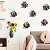 Translucent PVC Self Adhesive Wall Stickers STIC-WH0015-132-4