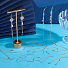 24Pcs 4 Style Brass Herringbone Chain Tassel Pendants KK-PH0004-92-4