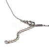 Non-Tarnish 10Pcs 304 Stainless Steel Serpentine Chain Necklaces Set NJEW-K254-01P-3