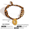 304 Stainless Steel Pendant Printed Scarf Necklaces FS-WGD2FA8-22-1