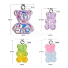 36Pcs 4 Style Transparent & Opaque Resin Pendants RESI-FS0001-22-3