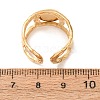 Hammered 304 Stainless Steel Cuff Ring Components SA-CBAC0DF-02A-G-3
