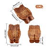 Wooden Buddha Hand Display Decorations AJEW-WH0304-38-2