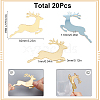 SUNNYCLUE Deer Shape Plastic Wine Glass Charms AJEW-SC0001-63B-2