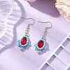 304 Stainless Steel Glass Dangle Earrings EJEW-MZ00373-02-2