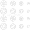 80Sets 4 Styles Resin Snap Buttons FIND-CY0001-44-7