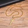 Men's Stainless Steel Cross Pendant Box Chain Necklaces PW-WGD1DFB-02-1