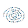 5Pcs 5 Color Handmade Glass Pearl Beaded Chain AJEW-JB01134-5