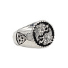 Wolf Pattern 304 Stainless Steel Finger Rings for Men FS-WGA3424-03-3
