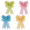 AHADERMAKER 4Pcs 4 Colors Polyester Imitation Linen Bowknots DIY-GA0005-35-1