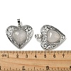 Natural Quartz Crystal Rock Crystal Peach Love Heart Pendants G-G158-01K-3