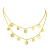 Brass Double Layer Cable Chains Necklaces NJEW-JN05014-1