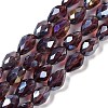 Transparent Electroplate Glass Beads Strands LS-EGLA-N013-T8mm-B03-1
