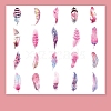 Feather Shape PET Sticker PW-WG99ABE-05-1