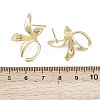 Flower Brass Stud Earring Findings KK-F921-01G-3