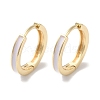 Ring Brass With Enamel Hoop Earrings for Women EJEW-U008-08G-1