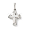 Brass Pave Natural White Shell Pendants KK-S522-01E-P-1
