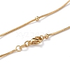 Brass Snake Chain Necklaces X-NJEW-I247-05G-3