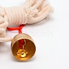 Owl Cotton Rope & Wood Beads Wind Chime Kit HJEW-TAC0011-01-3