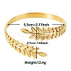 Vintage Leaf 304 Stainless Steel Cuff Bangles for Women ED0022-2-1