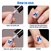 6 Sheets 2 Styles Butterfly Pattern PET Plastic Nail Art Stickers DIY-HS0002-06-4
