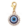 Evil Eye Alloy Enamel & Rhinestone Pendent  Decorations HJEW-JM01328-3