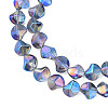 Electroplate Transparent Glass Beads Strands EGLA-N008-019-4