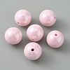 Pearlized Plastic Round Beads KY-WH0004-06E-2