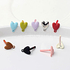 30Pcs Heart Alloy Stud Earring Findings FIND-SP0005-60A-02-7