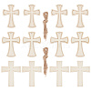 ARRICRAFT 15Pcs 3 Styles Unfinished Wood Cross Pendants WOOD-AR0001-31-1