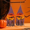 Colorful Halloween Style Glass Bead Handmade Tassel Earrings for Women JC5990-1