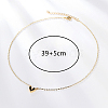 Golden Brass Heart Pendant Necklace for Women LS-WZ0134-1-1-2