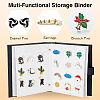 Imitation Leather Earring Displays Storage Book EDIS-WH0022-45B-4