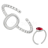 1Pc 925 Sterling Silver Adjustable Ring Components STER-BC0003-97B-P-1