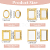 CRASPIRE 8Pcs 8 Style Miniature Retro Plastic Mirrors MJEW-CP0001-01-2