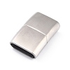 Tarnish Resistant 304 Stainless Steel Magnetic Clasps with Glue-in Ends STAS-F276-02P-1