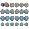 24Pcs 4 Styles 1-Hole Zinc Alloy Shank Buttons BUTT-PH0001-60-1