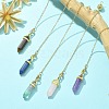 Mixed Natural Gemstone Dowsing Pendulum Big Pendants PALLOY-JF02236-5