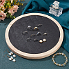 92-Slot Wooden Ring Jewelry Display Round Tray EDIS-WH0030-20B-4