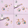 Cheriswelry 48Pcs 12 Style Alloy Crystal Rhinestone Pendants ENAM-CW0001-18-11