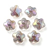 UV Plating Rainbow Iridescent Transparent Acrylic Beads OACR-C007-03D-1