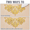 Ethnic Style Polyester Metallic Thread Embroidery Iron on Applique Patch LS-PATC-WH0005-67A-5