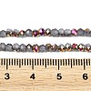 Electroplate Glass Beads Stradns EGLA-H114-02B-03-4