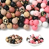 50Pcs 5 Styles Round Silicone Focal Beads SIL-YW0001-34A-2