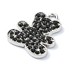 Rack Plating Alloy with Rhinestone Pendants FIND-Z051-06P-02-2