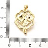 Brass Micro Pave Cubic Zirconia Pendants KK-G519-14G-01-3