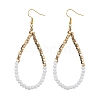 Glass & Plastic Beaded Dangle Earrings EJEW-JE05857-02-1